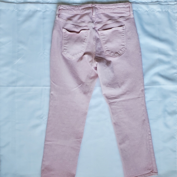 High Rise Button Fly Slim Straight Cropped Jeans Size 6 - Picture 5 of 16